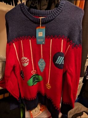 ALDI GEAR Holiday Ornament Crewneck Sweater - S
